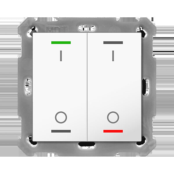 MDT technologies Taster Light 55 2-fach RGBW,rws/glä,schalt. BE-TAL55T2.B1